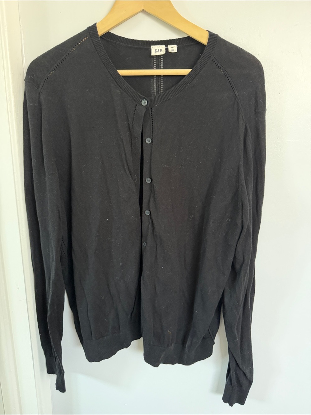GAP Women’s Black Button-Up Cotton Cardigan size XXL